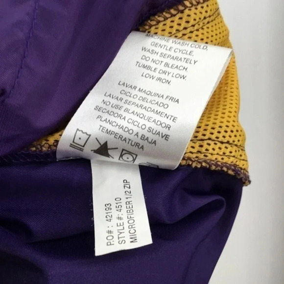 Red Oak LSU Men’s 1/4 Zip Pullover Vented Jacket - Picture 7 of 7